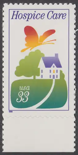 USA Michel 3074 / Scott 3276 postfrisch EINZELMARKE RAND unten - Hospiz-Bewegung