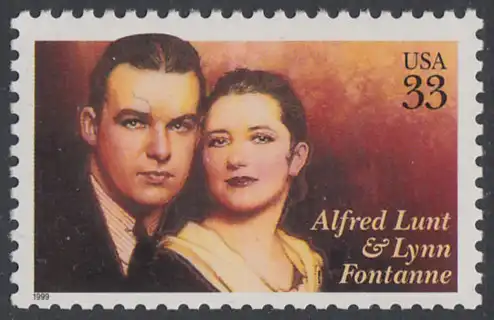 USA Michel 3093 / Scott 3287 postfrisch EINZELMARKE - Alfred Lunt und Lynn Fontanne, Schauspieler