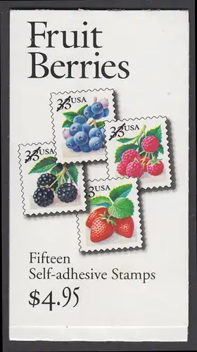 USA Michel 3110-3113 / Scott 3298-3301b postfrisch Markenheftchen(15) - Früchte