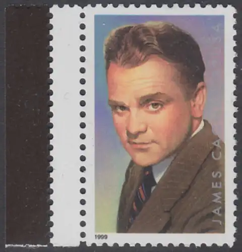 USA Michel 3152 / Scott 3329 postfrisch EINZELMARKE RAND  links - Hollywood-Legenden: 100. Geburtstag von James Cagney; Filmschauspieler