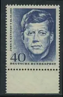 BUND 1964 Michel-Nummer 0453 postfrisch EINZELMARKE RAND unten