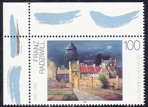 BUND 1995 Michel-Nummer 1774 postfrisch EINZELMARKE ECKRAND oben links