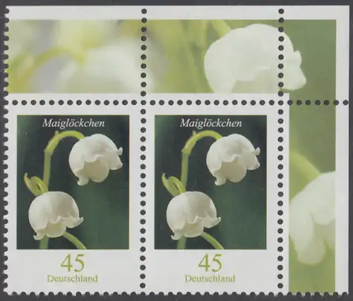 BUND 2010 Michel-Nummer 2794 postfrisch horiz.PAAR ECKRAND oben rechts