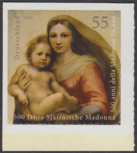 BUND 2012 Michel-Nummer 2965 postfrisch EINZELMARKE RAND unten (b) -aus MH/selbstklebend-