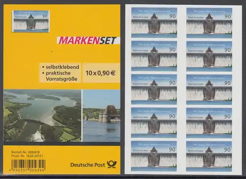 BUND 2013 Michel-Nummer 3009 postfrisch Markenheft(10) -selbstklebend-