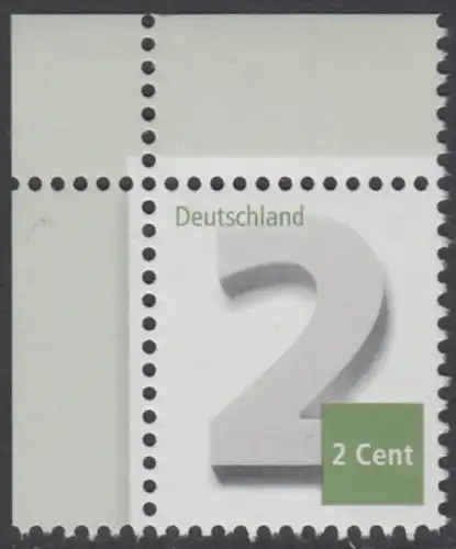 BUND 2013 Michel-Nummer 3042 postfrisch EINZELMARKE ECKRAND oben links