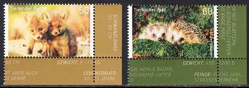 BUND 2014 Michel-Nummer 3047-3048 postfrisch SATZ(2) EINZELMARKEN ECKRÄNDER unten rechts