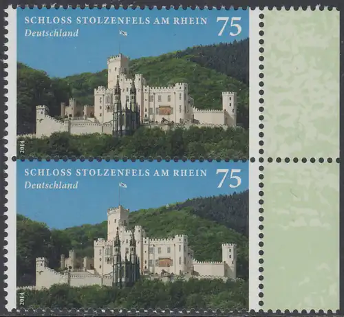 BUND 2014 Michel-Nummer 3049 postfrisch vert.PAAR RÄNDER rechts