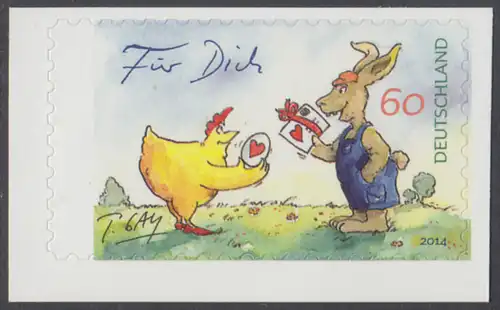 BUND 2014 Michel-Nummer 3066 postfrisch EINZELMARKE -aus MH/selbstklebend- 