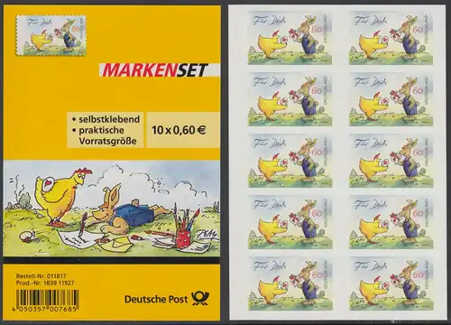BUND 2014 Michel-Nummer 3066 postfrisch Markenheft -selbstklebend- 