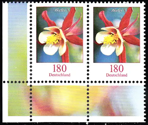 BUND 2014 Michel-Nummer 3082 postfrisch horiz.PAAR ECKRAND unten links