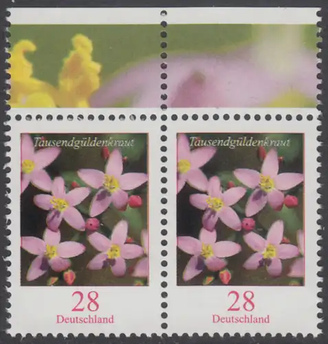 BUND 2014 Michel-Nummer 3088 postfrisch horiz.PAAR RÄNDER oben