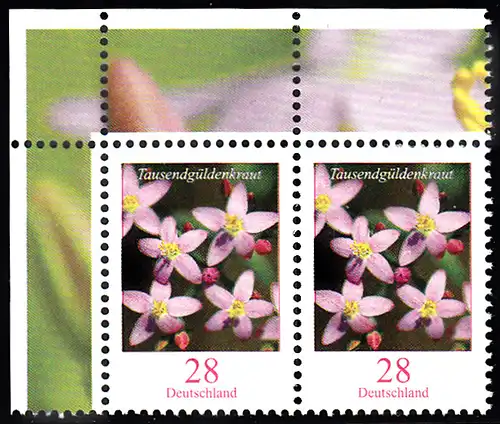 BUND 2014 Michel-Nummer 3088 postfrisch horiz.PAAR ECKRAND oben links