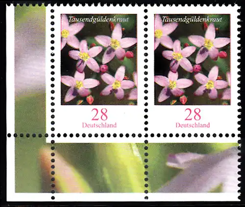 BUND 2014 Michel-Nummer 3088 postfrisch horiz.PAAR ECKRAND unten links