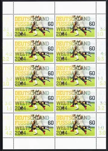 BUND 2014 Michel-Nummer 3095 postfrisch BOGEN(10)