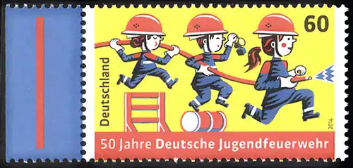 BUND 2014 Michel-Nummer 3099 postfrisch EINZELMARKE RAND links (b)