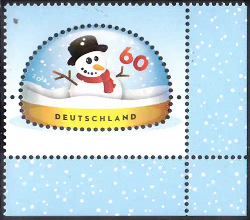 BUND 2014 Michel-Nummer 3111 postfrisch EINZELMARKE ECKRAND unten rechts