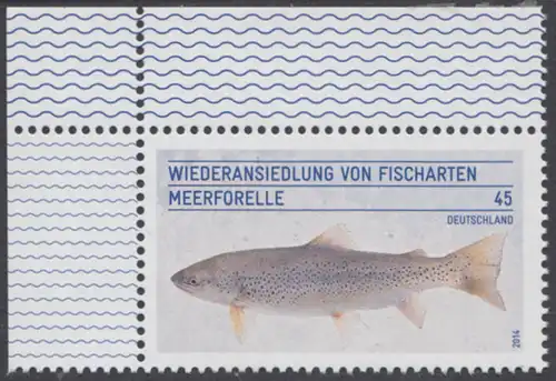 BUND 2014 Michel-Nummer 3120 postfrisch EINZELMARKE ECKRAND oben links