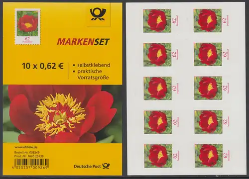 BUND 2014 Michel-Nummer 3121 postfrisch Markenheft -selbstklebend- 