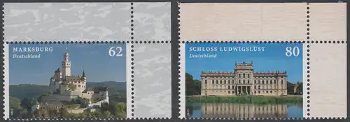 BUND 2015 Michel-Nummer 3122-3123 postfrisch SATZ(2) EINZELMARKEN ECKRÄNDER oben rechts