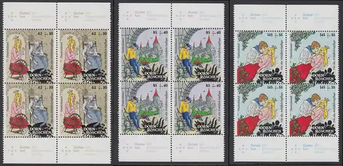 BUND 2015 Michel-Nummer 3132-3134 postfrisch SATZ(3) BLÖCKE RÄNDER oben/unten 