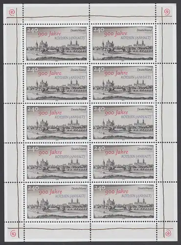 BUND 2015 Michel-Nummer 3138 postfrisch BOGEN(10)