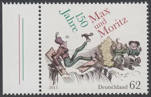 BUND 2015 Michel-Nummer 3146 postfrisch EINZELMARKE RAND links (b)