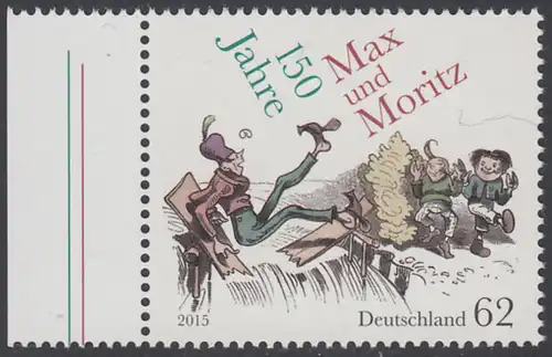 BUND 2015 Michel-Nummer 3146 postfrisch EINZELMARKE RAND links (c)