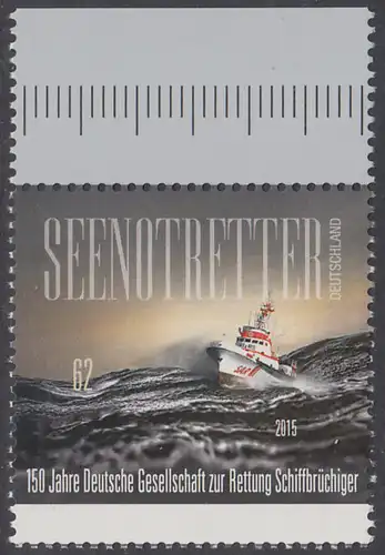 BUND 2015 Michel-Nummer 3153 postfrisch EINZELMARKE RAND oben (b)