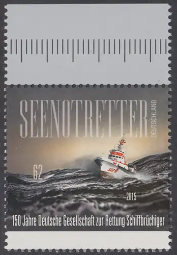 BUND 2015 Michel-Nummer 3153 postfrisch EINZELMARKE RAND oben (c)