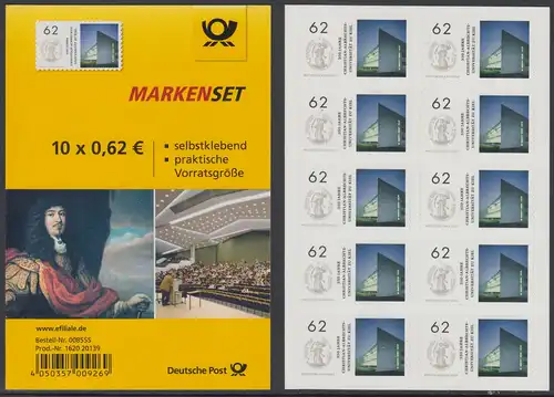 BUND 2015 Michel-Nummer 3155 postfrisch Markenheft(10) -selbstklebend- 