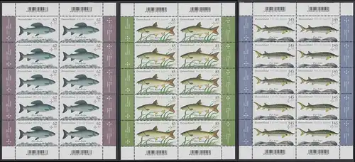 BUND 2015 Michel-Nummer 3169-3171 postfrisch SATZ(3) BÖGEN(je 10)