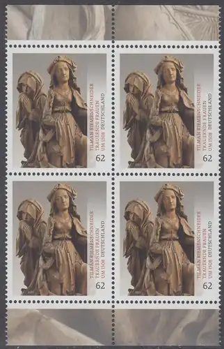 BUND 2015 Michel-Nummer 3180 postfrisch BLOCK RÄNDER oben/unten 