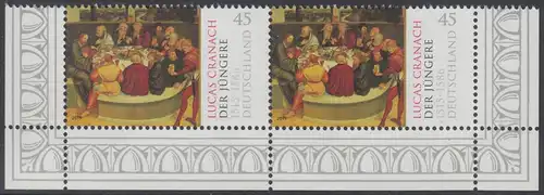 BUND 2015 Michel-Nummer 3181 postfrisch horiz.PAAR ECKRÄNDER unten rechts/links