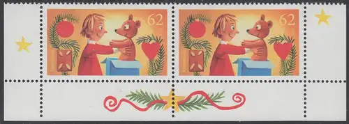 BUND 2015 Michel-Nummer 3185 postfrisch horiz.PAAR ECKRÄNDER unten rechts/links