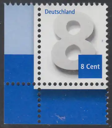 BUND 2015 Michel-Nummer 3188 postfrisch EINZELMARKE ECKRAND unten links