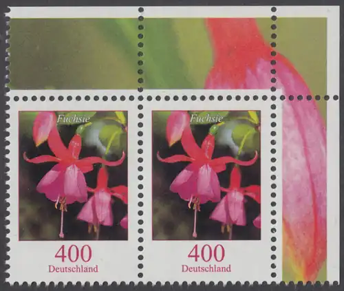 BUND 2015 Michel-Nummer 3190 postfrisch horiz.PAAR ECKRAND oben rechts