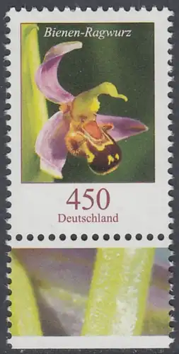 BUND 2015 Michel-Nummer 3191 postfrisch EINZELMARKE RAND unten (b)