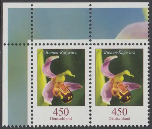 BUND 2015 Michel-Nummer 3191 postfrisch horiz.PAAR ECKRAND oben links