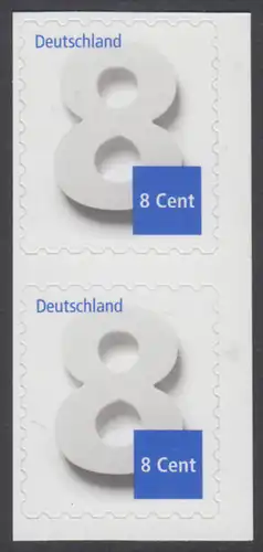 BUND 2015 Michel-Nummer 3196 postfrisch  vert.PAAR (a) -aus MH/selbstklebend- 