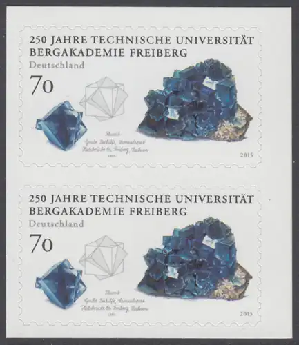 BUND 2015 Michel-Nummer 3198 postfrisch vert.PAAR (b) -aus MH/selbstklebend- 