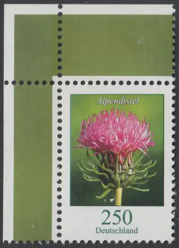BUND 2016 Michel-Nummer 3199 postfrisch EINZELMARKE ECKRAND oben links