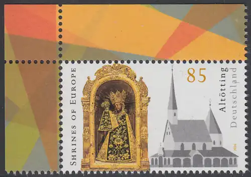 BUND 2016 Michel-Nummer 3240 postfrisch EINZELMARKE ECKRAND oben links