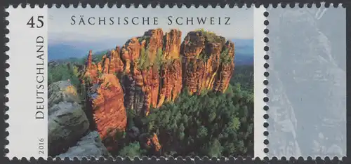 BUND 2016 Michel-Nummer 3248 postfrisch EINZELMARKE RAND rechts