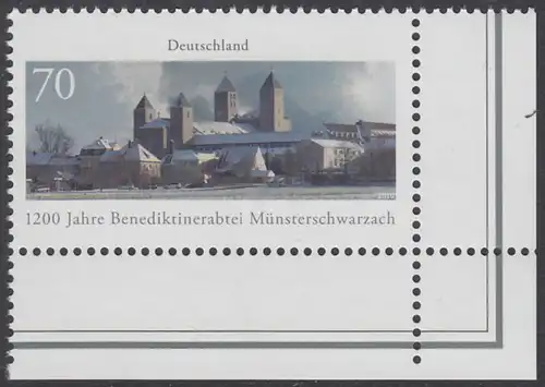 BUND 2016 Michel-Nummer 3258 postfrisch EINZELMARKE ECKRAND unten rechts