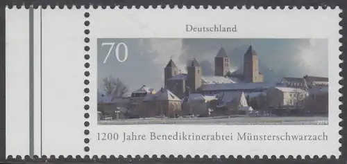 BUND 2016 Michel-Nummer 3258 postfrisch EINZELMARKE RAND links