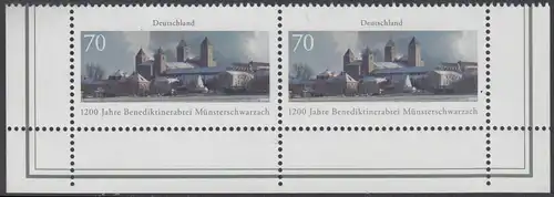 BUND 2016 Michel-Nummer 3258 postfrisch horiz.PAAR RÄNDER unten rechts/links