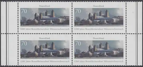 BUND 2016 Michel-Nummer 3258 postfrisch BLOCK RÄNDER rechts/links