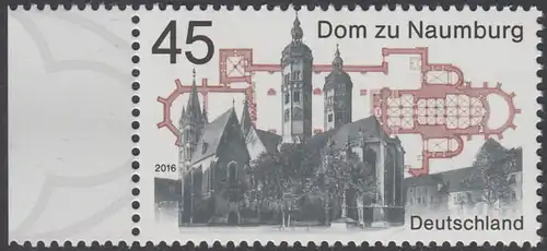 BUND 2016 Michel-Nummer 3264 postfrisch EINZELMARKE RAND links