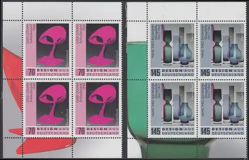 BUND 2016 Michel-Nummer 3271-3272 postfrisch SATZ(2) BLÖCKE ECKRÄNDER oben/unten links